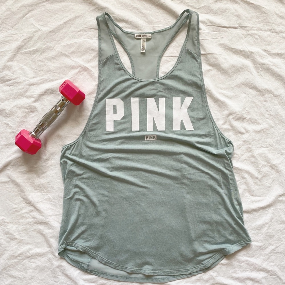 VS PINK workout tank with mesh back